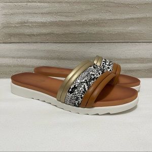 Seven7 Pearly Comfort Slides Snake Pattern Women's Size 11